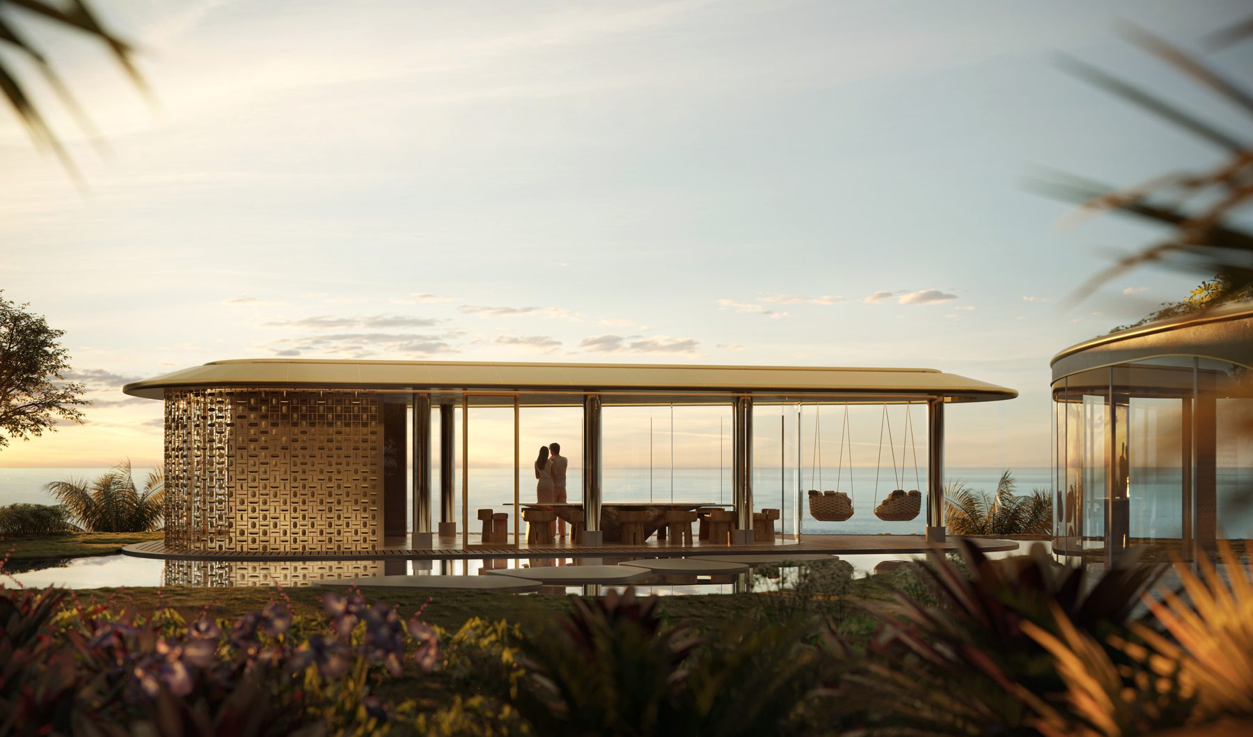 The Residences at Mandarin Oriental, Miami, the tea pavilion, developer rendering