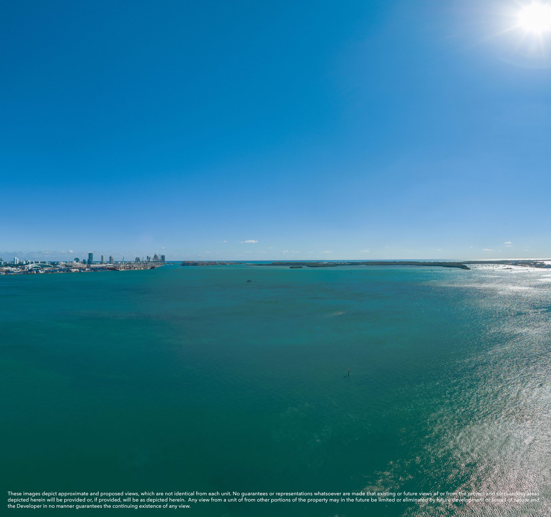 The Residences at Mandarin Oriental, Miami, daytime view from Level 20, Collection I Residence 02, developer view photography