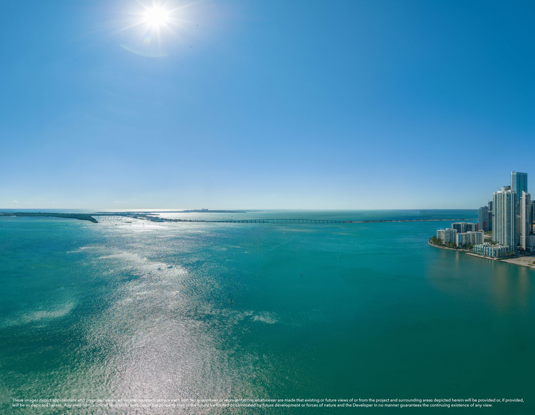 The Residences at Mandarin Oriental, Miami, daytime view from Level 31, Collection I Residence 01, developer view photography